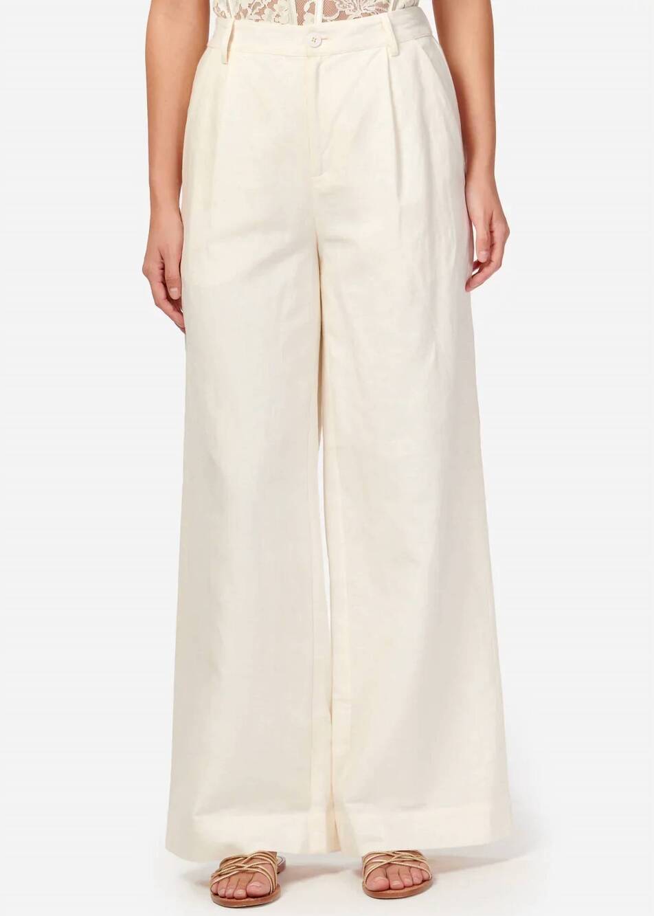 NEW CAMI NYC cadiz wide leg linen pant in ivory